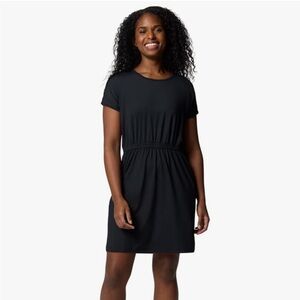 Columbia Black Short Sleeve Midi Dress UPF 50